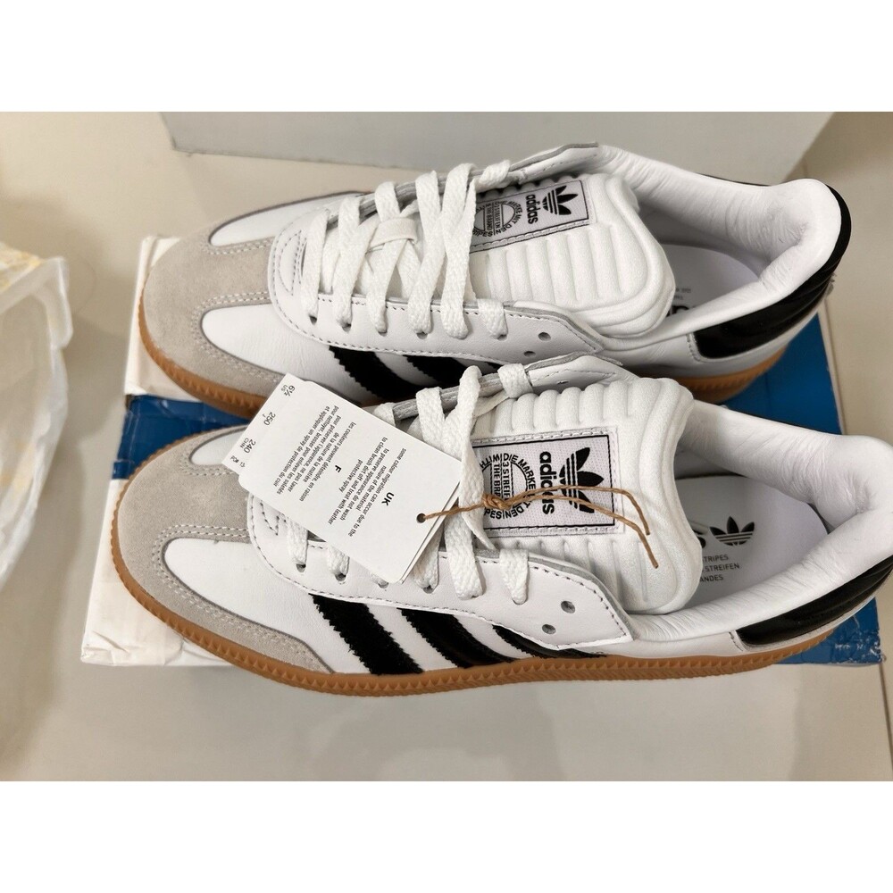 Adidas Samba XLG Shoes JH6516 DAMAGED BOX 6.5 Youth 8 Women White Black Gum NEW - Picture 3 of 14